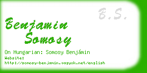benjamin somosy business card