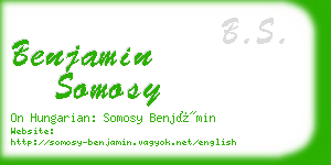 benjamin somosy business card